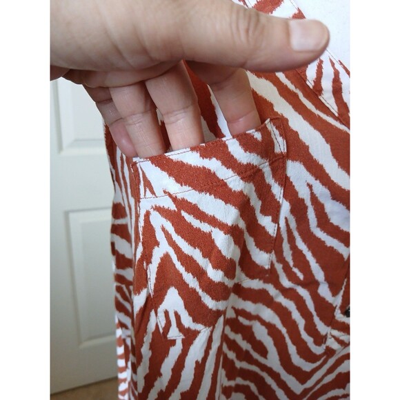Torrid Harper‎ Rayon Slub Pullover Sleeveless Top shirt Brown zebra size 2X plus - Picture 8 of 13